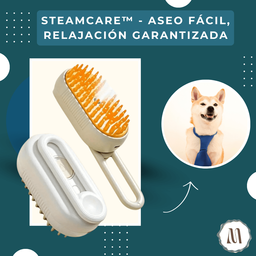 SteamCare™: DESPÍDETE DEL ESTRÉS Y EL EXCESO DE PELO EN TU MASCOTA